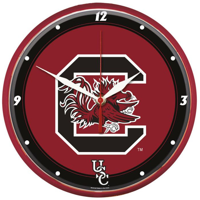 Reloj de pared redondo de los South Carolina Gamecocks de 12,75"