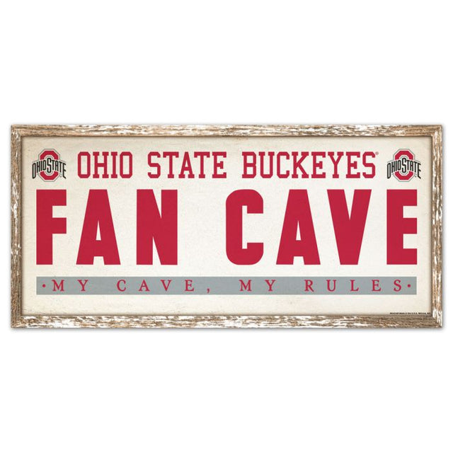 Ohio State Buckeyes WORD BOX Wood Sign 8" x 17"