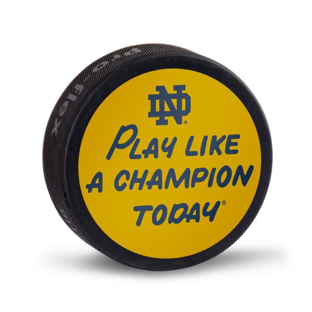 Notre Dame Fighting Irish N/D PLAY LIKE A CHAMPION TODAY Hockey Puck Packaged