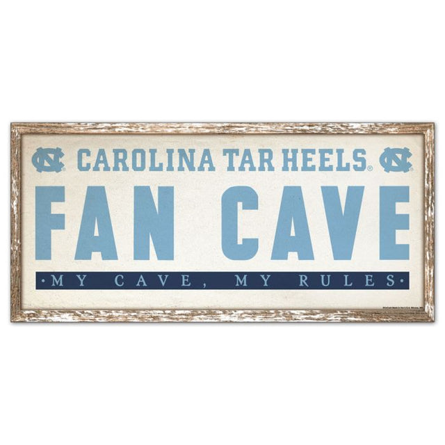North Carolina Tar Heels Wood Sign 8" x 17"