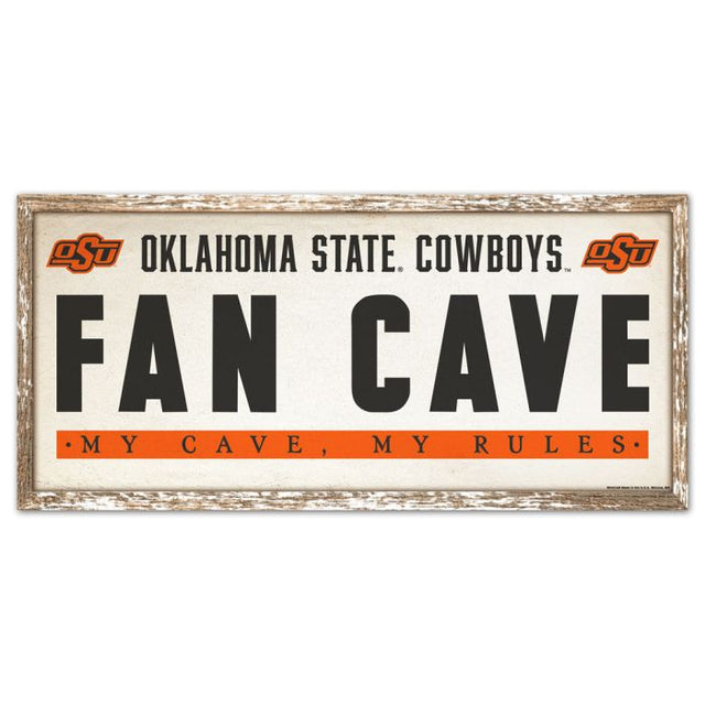 Oklahoma State Cowboys Wood Sign 8" x 17"