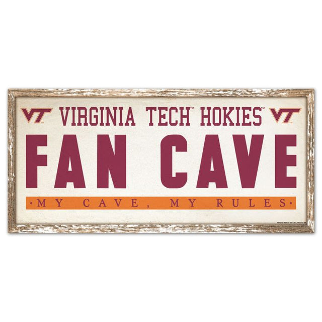 Virginia Tech Hokies Wood Sign 8" x 17"