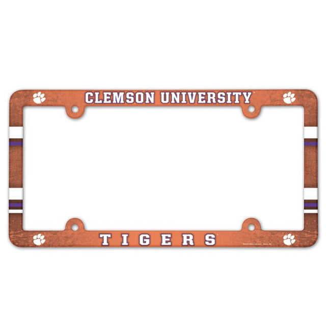 Clemson Tigers Lic Plate Frame Full Color