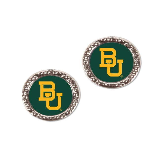 Pendientes de los Baylor Bears en cartulina redonda