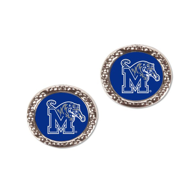 Memphis Tigers Earrings Jewelry Carded Round
