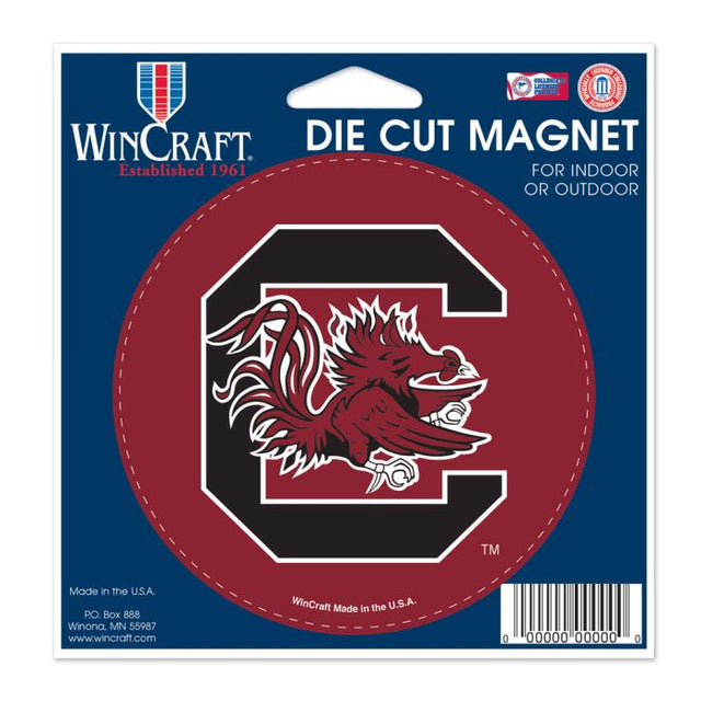 Imán troquelado de los Gamecocks de Carolina del Sur, 4,5" x 6"