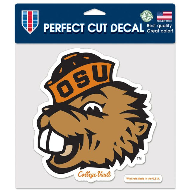 Calcomanía de color de corte perfecto de Oregon State Beavers/College Vault de 8" x 8"