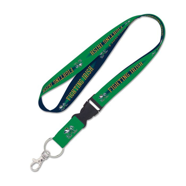 Notre Dame Fighting Irish LEPRECHAUN Lanyard w/detachable buckle 1"