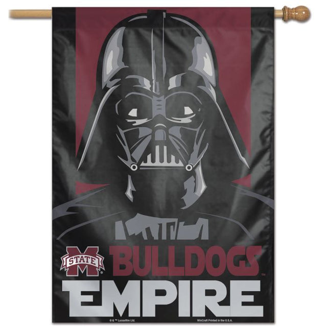 Bandera vertical de los Mississippi State Bulldogs / Star Wars DARTH VADER de 28" x 40"