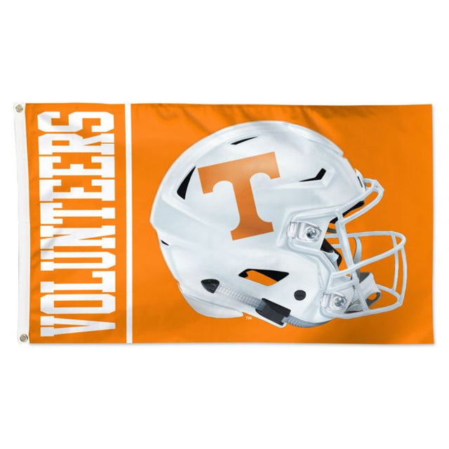 Bandera de Tennessee Volunteers con el logo del casco - Deluxe, 3' X 5'