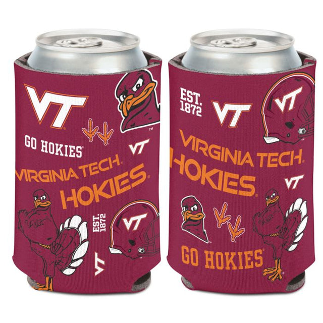Virginia Tech Hokies SCATTERPRINT Can Cooler 12 oz.