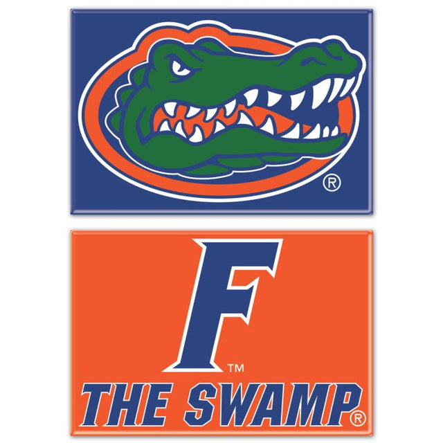 Imán rectangular de Florida Gators, paquete de 2, 2 x 3 pulgadas