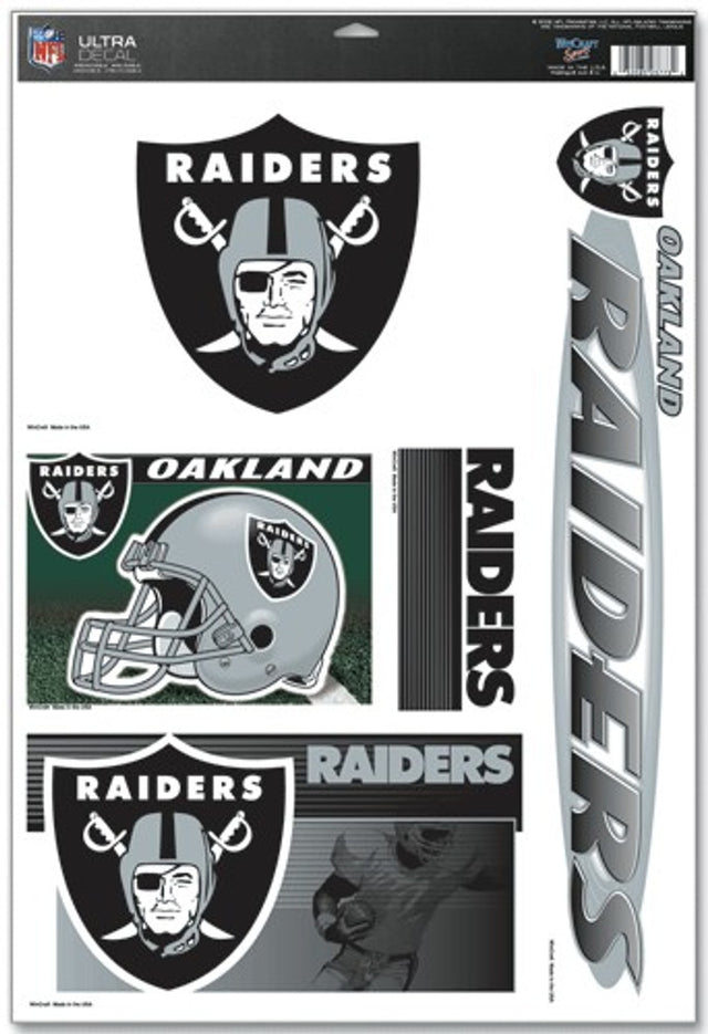 Calcomanía Ultra de 11 x 17 de los Raiders de Las Vegas