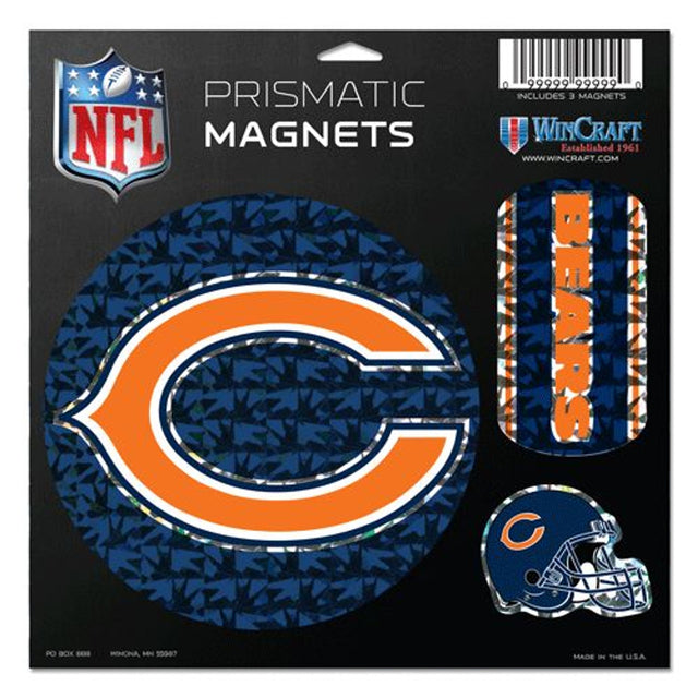 Lámina prismática de 11 x 11 con imanes de los Chicago Bears