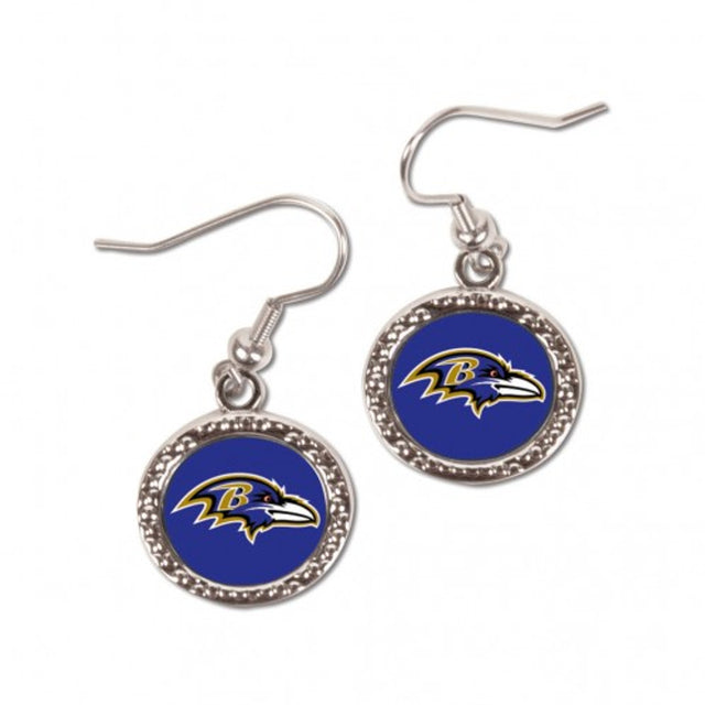 Pendientes de los Baltimore Ravens de estilo redondo