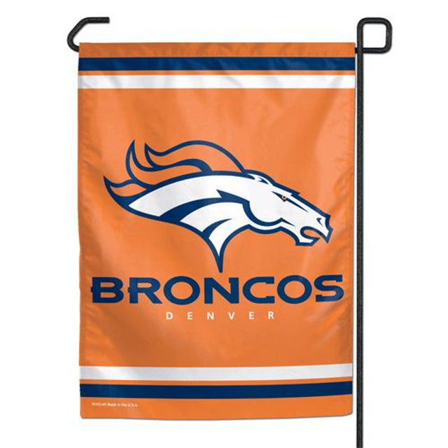 Bandera de los Denver Broncos de 12 x 18 pulgadas, estilo jardín, de 2 lados
