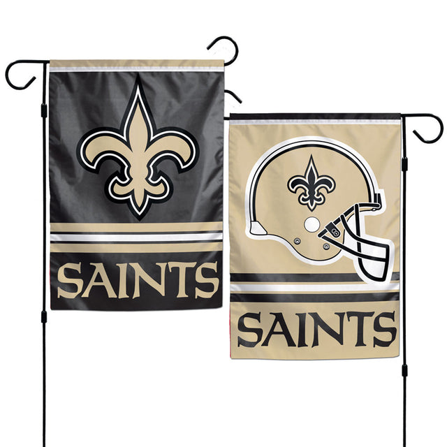 Bandera de los New Orleans Saints de 12 x 18 pulgadas, estilo jardín, de 2 lados