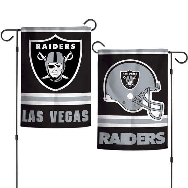 Bandera de los Raiders de Las Vegas de 12 x 18 pulgadas, estilo jardín, de 2 lados