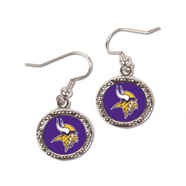 Pendientes de los Minnesota Vikings de estilo redondo