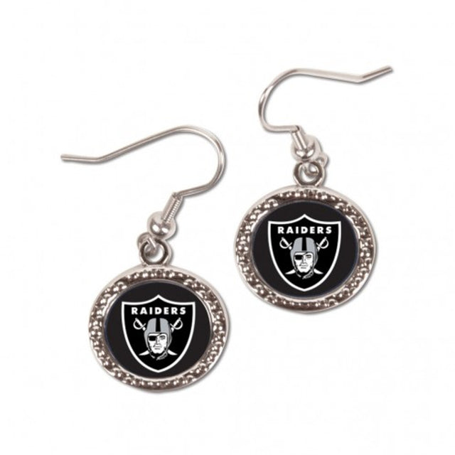 Pendientes de estilo redondo de los Raiders de Las Vegas