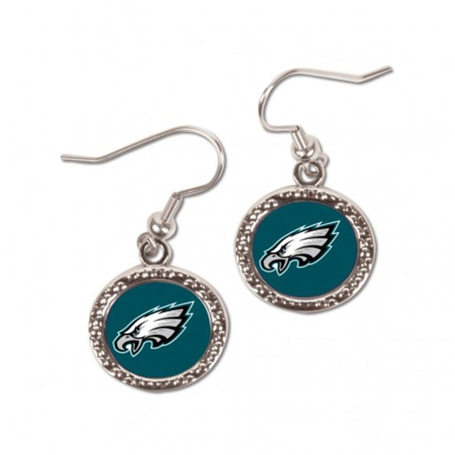 Pendientes de los Philadelphia Eagles de estilo redondo