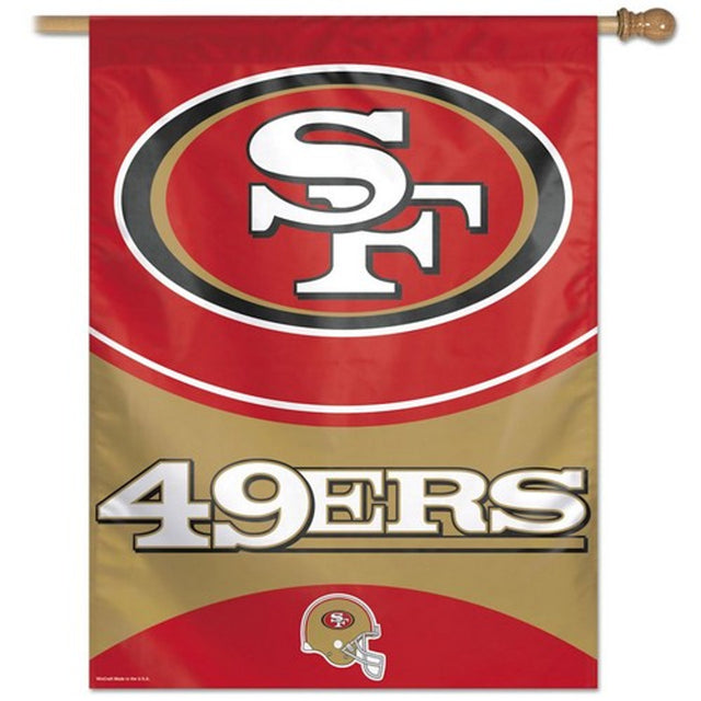San Francisco 49ers Banner 27x37 Vertical Helmet Design