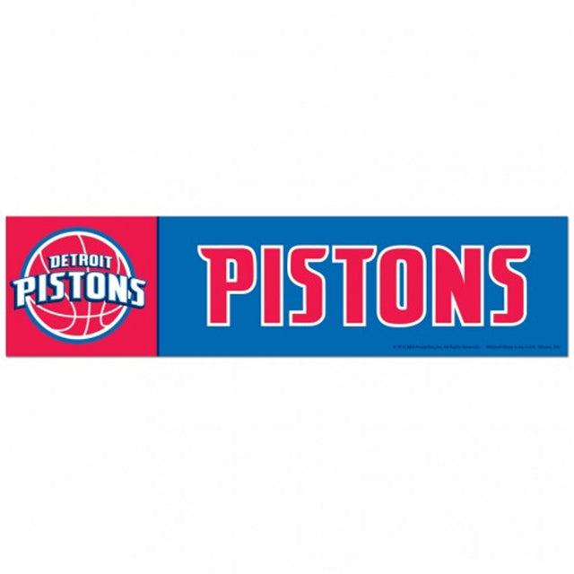 Detroit Pistons Decal 3x12 Bumper Strip Style