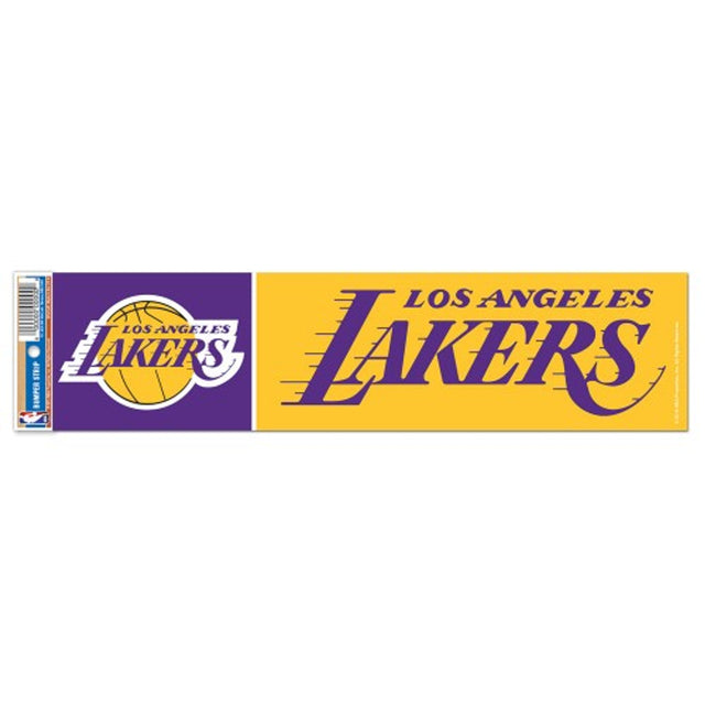 Calcomanía de Los Angeles Lakers, estilo tira para parachoques de 3 x 12 pulgadas