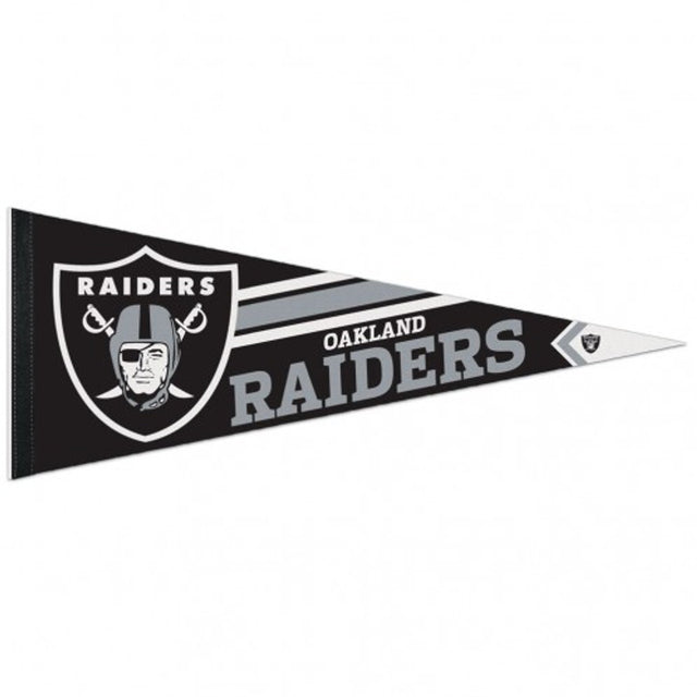 Banderín de los Raiders de Las Vegas de 12 x 30, estilo premium