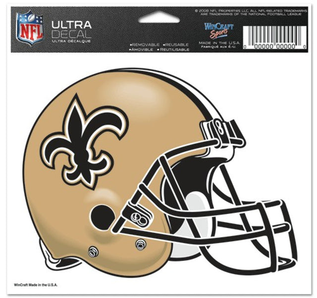 Calcomanía de los New Orleans Saints de 5 x 6 pulgadas en color ultra