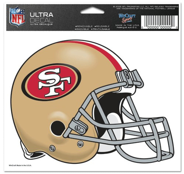 Calcomanía Ultra Color de los San Francisco 49ers de 5 x 6 pulgadas