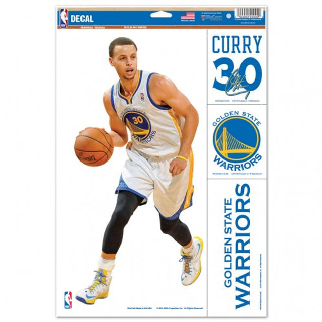Calcomanía de los Golden State Warriors de 11 x 17 pulgadas, diseño multiusos de Stephen Curry