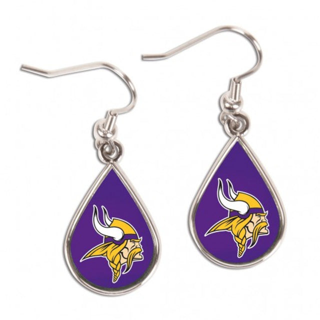 Pendientes de los Minnesota Vikings con forma de lágrima