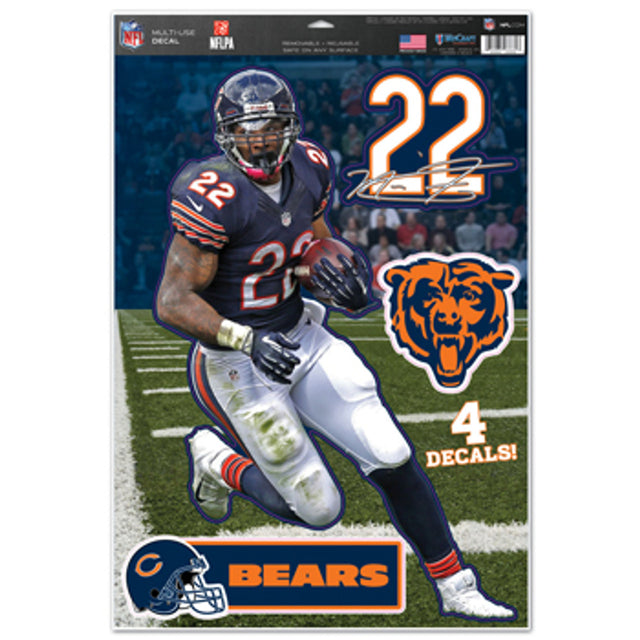 Calcomanía de los Chicago Bears de 11 x 17 para usos múltiples Matt Forte Design CO