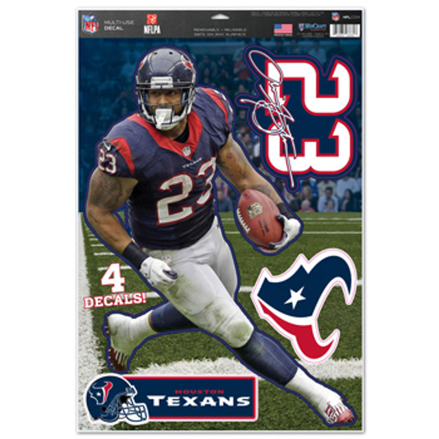 Calcomanía multiusos de Arian Foster de los Houston Texans, 11 x 17