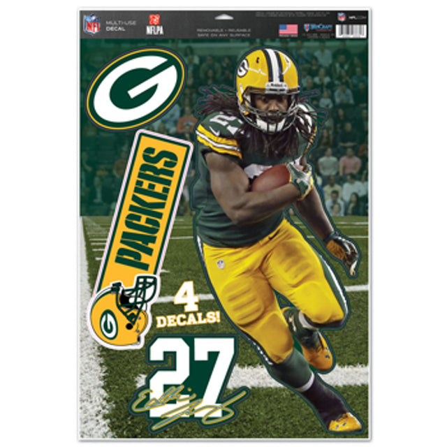 Calcomanía de los Green Bay Packers de 11 x 17 pulgadas, multiusos, Eddie Lacy Design CO