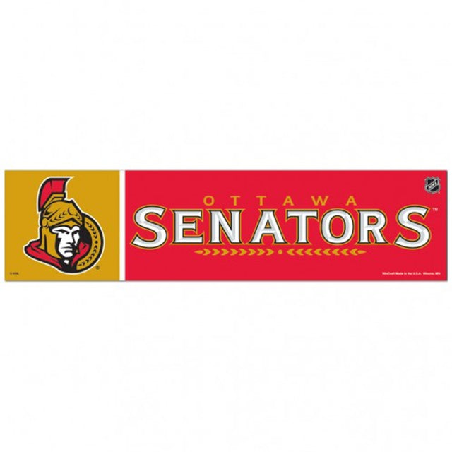 Calcomanía de Ottawa Senators, estilo tira para parachoques de 3 x 12 pulgadas