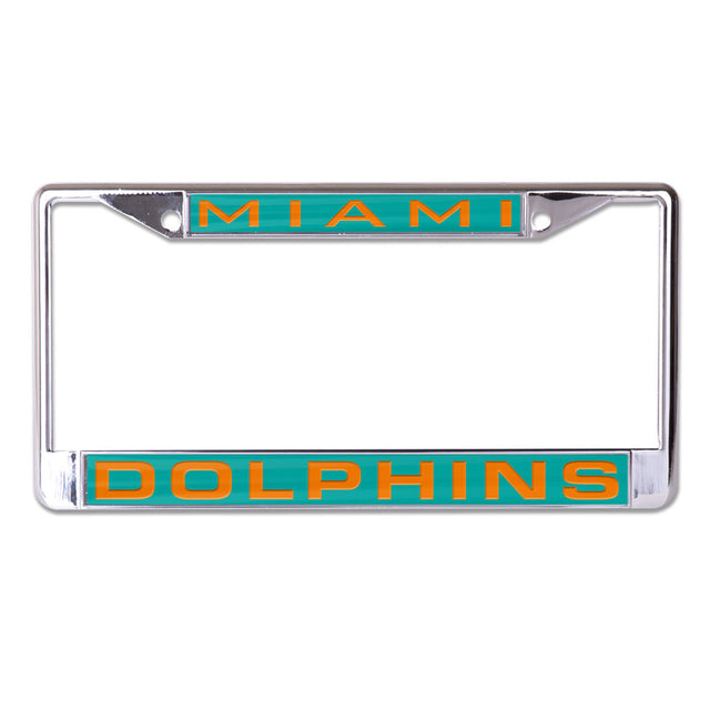 Miami Dolphins License Plate Frame - Inlaid