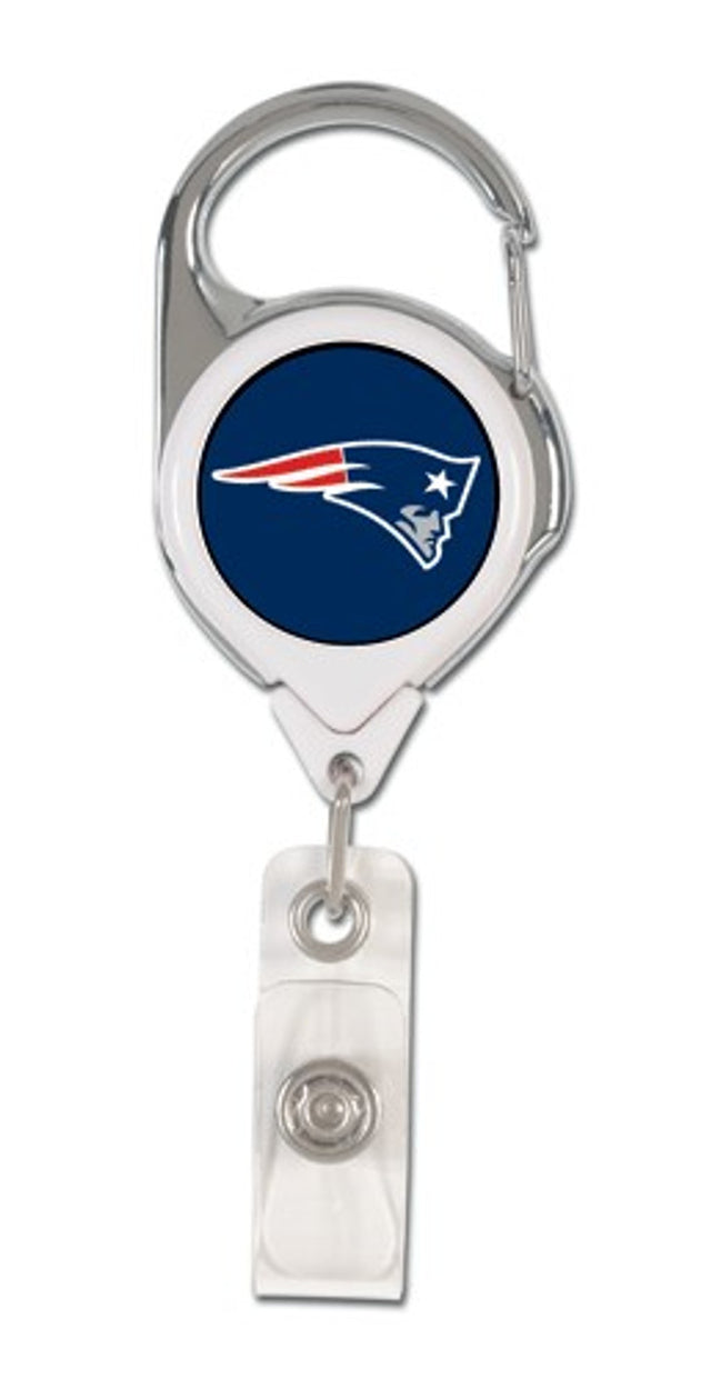 Porta credencial retráctil premium de New England Patriots