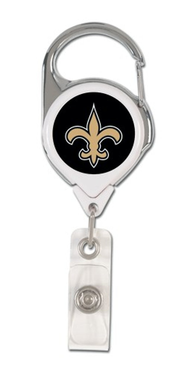 Porta credencial retráctil premium de los New Orleans Saints