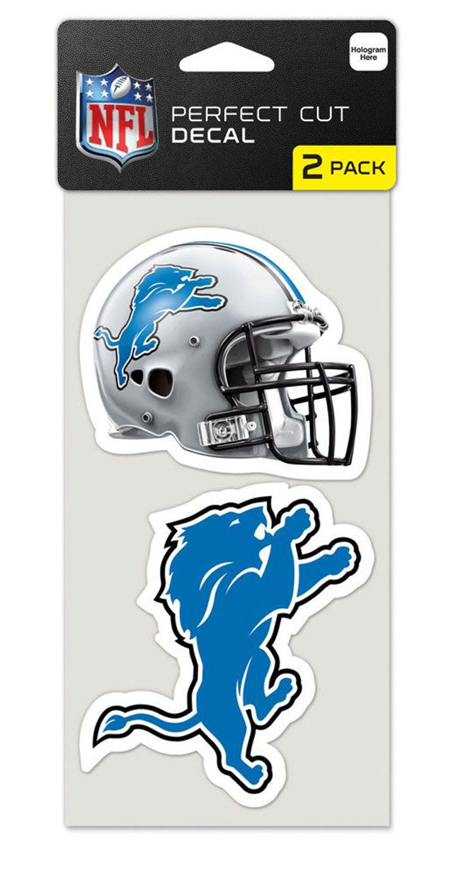 Juego de 2 calcomanías troqueladas de los Detroit Lions