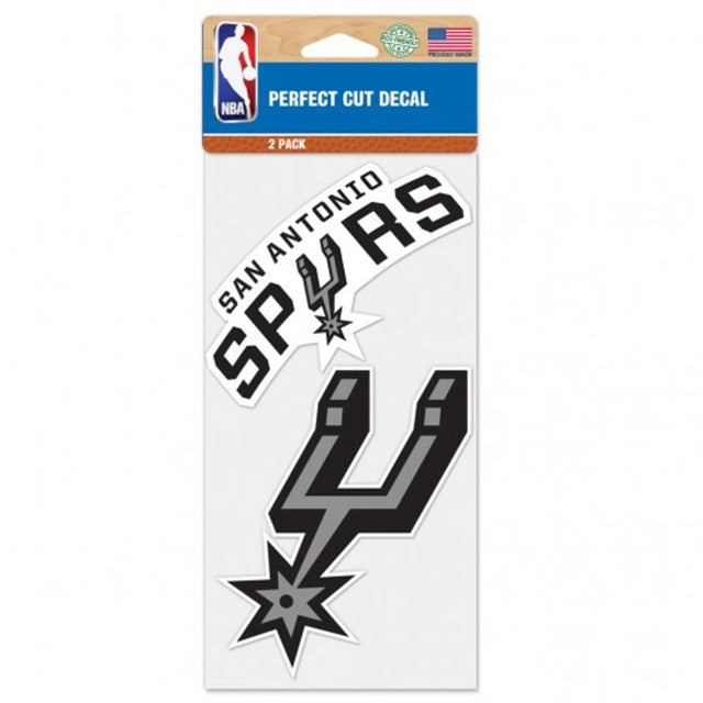 Calcomanía de los San Antonio Spurs, corte perfecto, 4 x 4, juego de 2