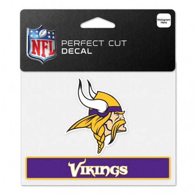 Calcomanía de Minnesota Vikings de 4,5 x 5,75 pulgadas, corte perfecto y color