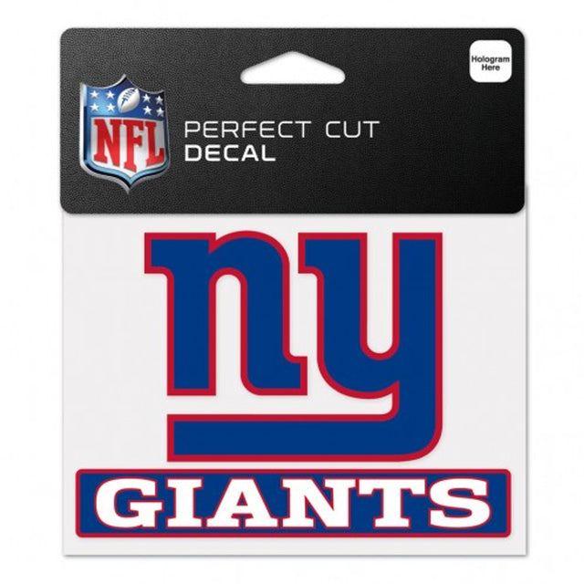 Calcomanía de los New York Giants de 4,5 x 5,75 pulgadas, corte perfecto y color