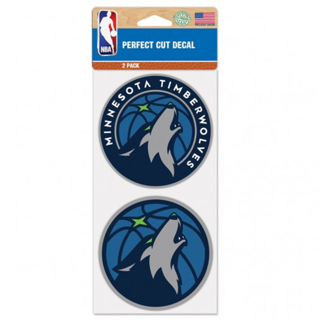 Juego de 2 calcomanías de Minnesota Timberwolves de corte perfecto para 4 x 4