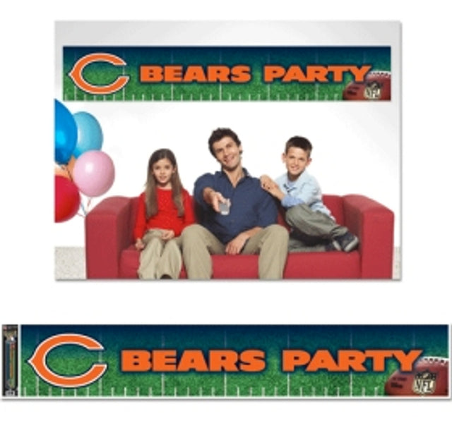 Banner de los Chicago Bears de 12 x 65 estilo fiesta CO
