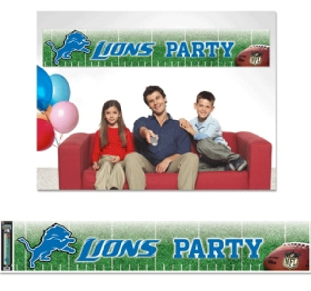 Banner de los Detroit Lions de 12 x 65 pulgadas, estilo fiesta CO
