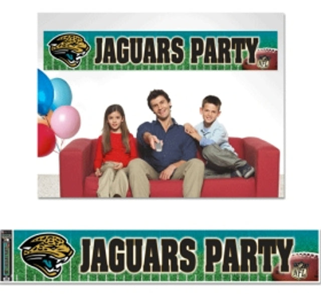 Banner de los Jacksonville Jaguars de 12 x 65 estilo fiesta CO