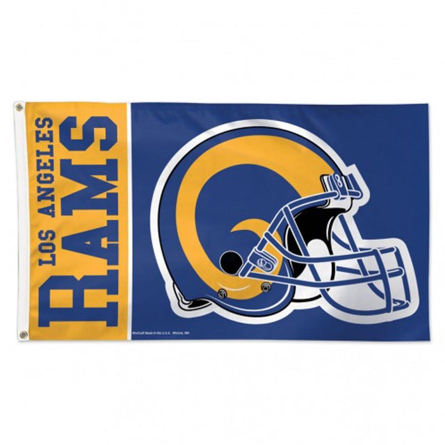 Bandera de lujo de Los Angeles Rams, 3 x 5, logotipo clásico retro