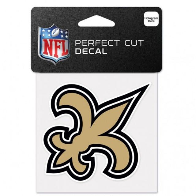 Calcomanía de los New Orleans Saints 4x4 con corte perfecto y color